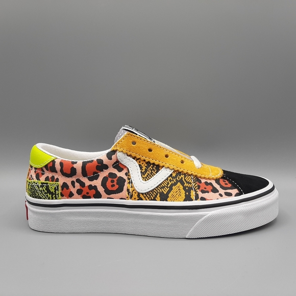 New Vans Sport Patchwork Leopard Snake Skin Animal Print COLORFUL Women's Size 5 - Picture 2 of 11